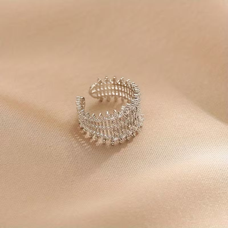 Adjustable Open Mesh Ring for Women – Minimalist Fashion Jewelry