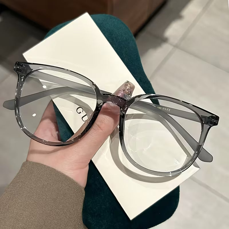 👓✨ Retro Large Round Frame Clear Glasses✨
