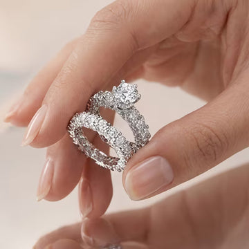 💍✨ Fashionable Engagement Ring Set Elegant  💖