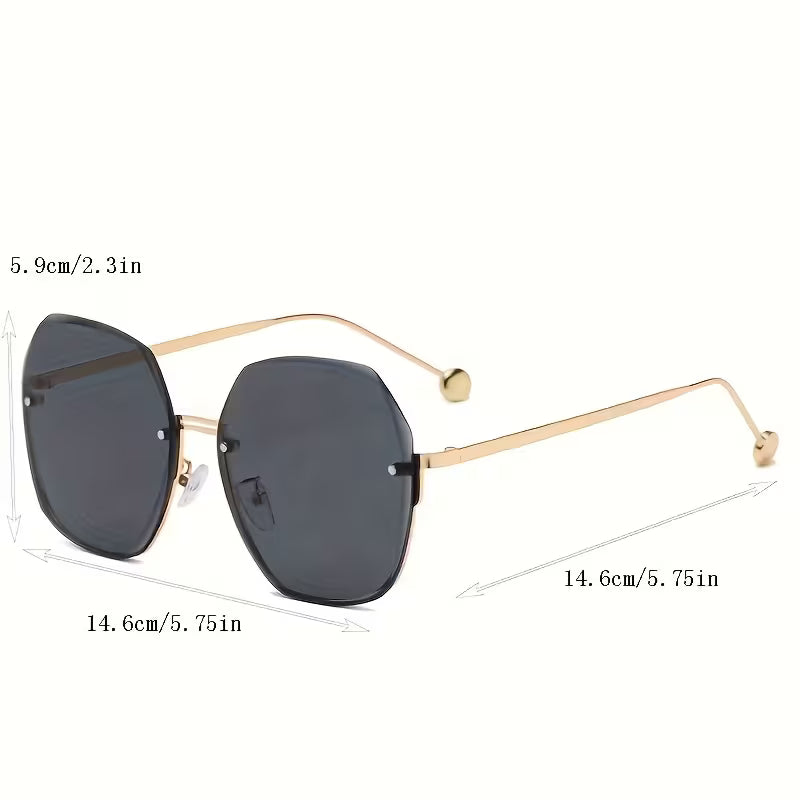 Summer Trendy Frameless Gradient Glasses Fashion Metal Glasses